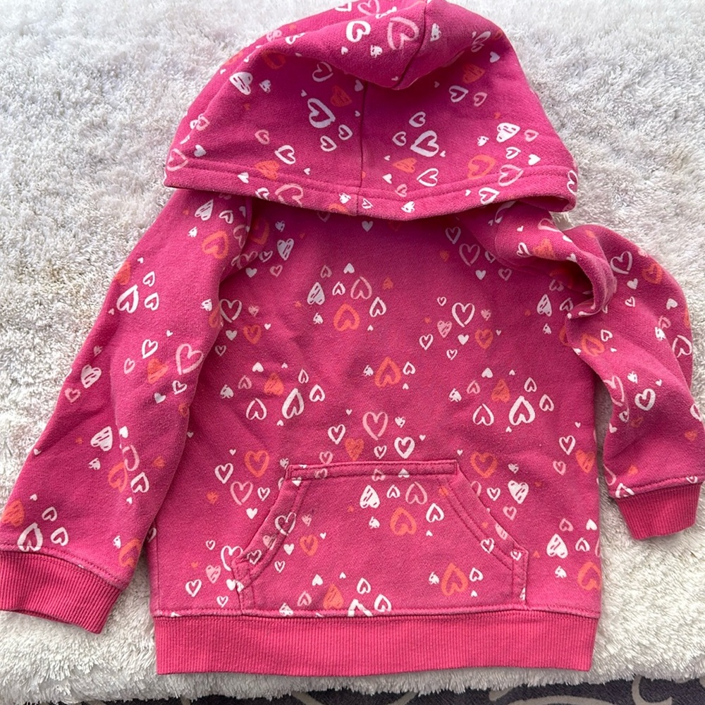 Pink Heart Hoodie -18 mo